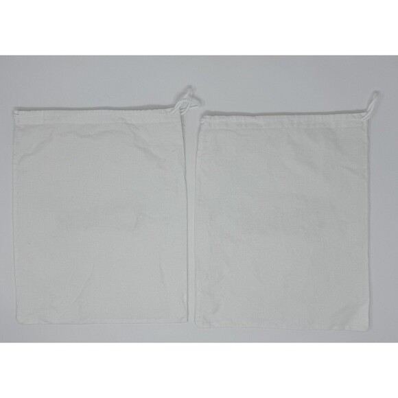 See By Chloe White Drawstring Dust Bags x2 Travel Shoes Purse Storage 13.5”x12” - Picture 3 of 6